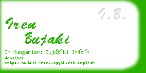 iren bujaki business card